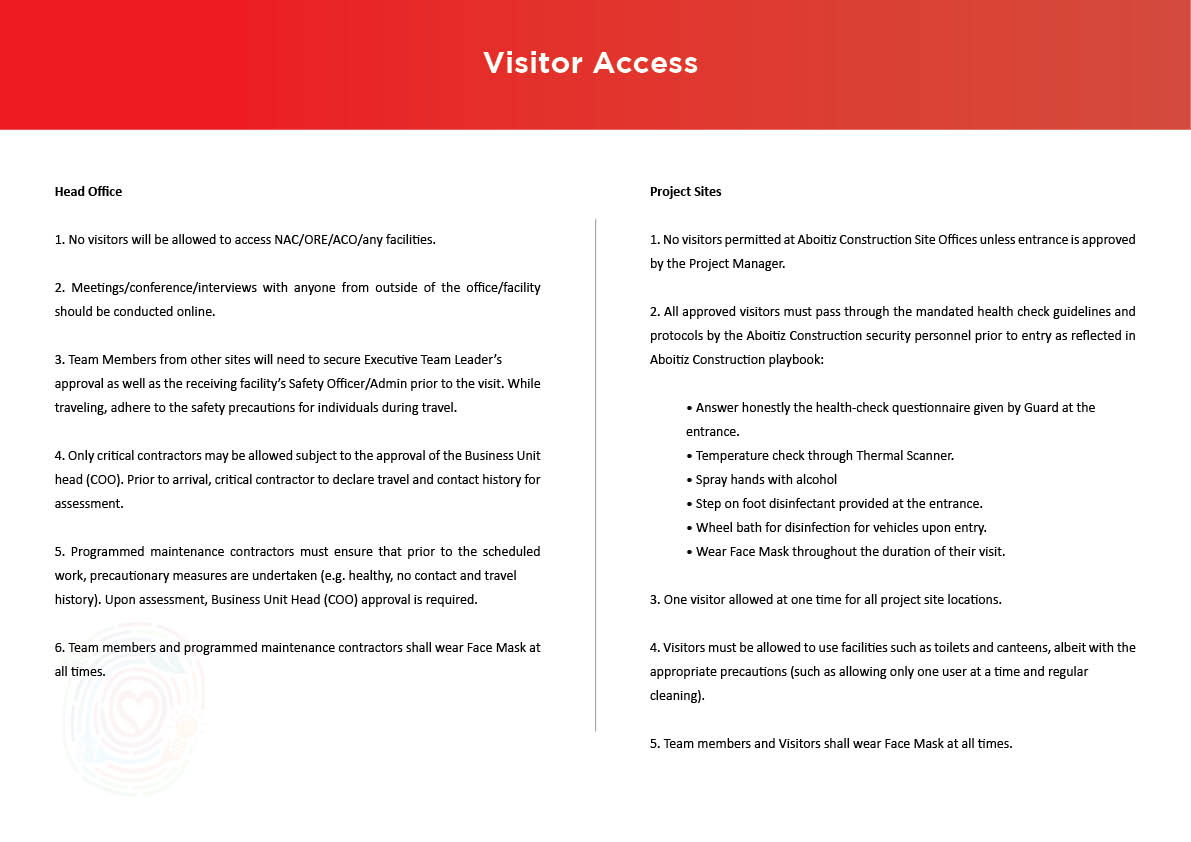 Aboitiz Construction Return to Work Guidelines for External Stakeholders