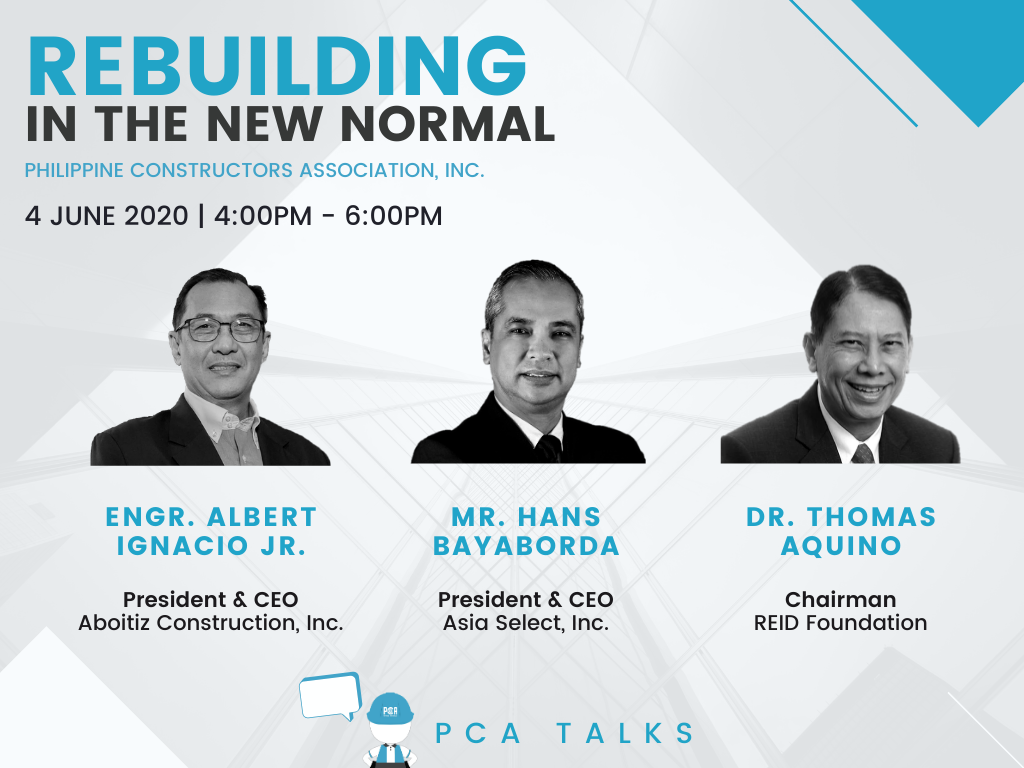 PCA Talks Rebuilding the New Normal Poster